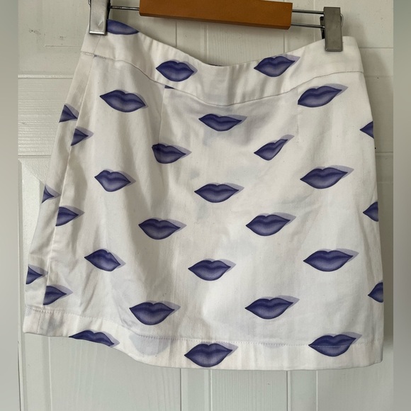 Vintage Prada Mini Purple Lip Print Skirt - Picture 2 of 8